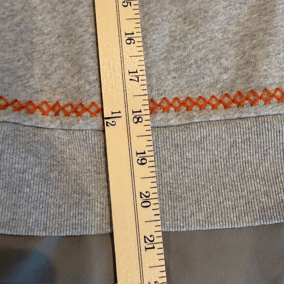 NEW! Something Navy Dollie Embroidered Sweatshirt Gray Boxy Oversized XS - Picture 12 of 13